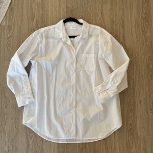 SummerSalt white button down boyfriend shirt